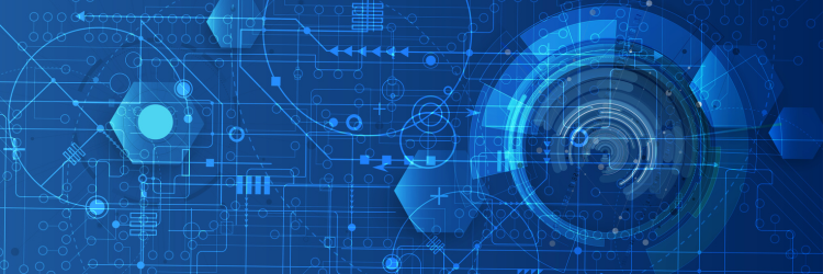 Blue technology icons Blue technology icons